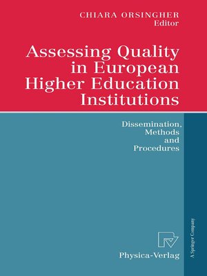 cover image of Assessing Quality in European Higher Education Institutions